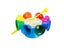 Orff Musical Instrument Set Colorful 8-Note Hand Bell Children's Music Toy Baby Carousel 1