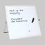 Lacquered Steel Magnetic Desktop Whiteboard 250 x 250mm with Adjustable Stand Carousel 1