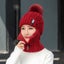 Women's Knitted Caps Plush Pullover Earmuff Bib Cap For Warmth Carousel 1