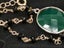 sterling silver chain bracelet MOP clear crystals faux emerald dolphins Carousel 6