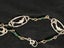 sterling silver chain bracelet MOP clear crystals faux emerald dolphins Carousel 4
