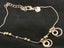 sterling silver chain bracelet MOP clear crystals faux emerald dolphins Carousel 15