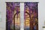 2Pcs 150x166cm Stained Glass Flower Wisteria Printed Curtain for Home Decor Carousel 3