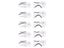Eyeliner Stencils Winged Eyebrows Template Card Eye Shadow Tool 2pcs Carousel 6