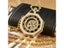 Skeleton Engraved Octagonal Mechanical Pocket Watch With Vintage Roman Blue Carousel 5