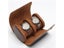 2 Slots Grids Watch Box Roll Travel Case Chic Portable Vintage Leather Display Carousel 2