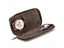 Rustic Leather 2-Slot Watch Box With Zipper Holds 2 Watches Brown Carousel 4