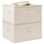 2 Pcs Fabric 43X34x23 Cm Cream Storage Boxes Carousel 5