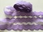 Mauve cotton embroidered edge trim - 8m80cm length x 2cm wide Carousel 1