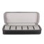 6 Slots Watch Storage Box Wristwatch Case Watch Display Box Black PU leather Carousel 2