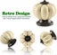 7pcs Ceramic Drawer Knob with Bronze Lined Pumpkin Shape, White Carousel 6