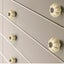 7pcs Ceramic Drawer Knob with Bronze Lined Pumpkin Shape, White Carousel 7