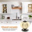 7pcs Ceramic Drawer Knob with Bronze Lined Pumpkin Shape, White Carousel 9
