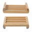 2pcs Simple Waterproof Natural Wooden Soap Holder Practical Soap Container Soap Carousel 1