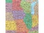 150*100cm USA Administrative Map Wall Decorative Canvas Painting Art Poster Carousel 6