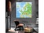 150*150cm The Europe Terrain Map Non-woven Canvas Painting Large Wall Poster Carousel 6