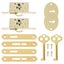 2 Sets Of Cabinet Locks Exquisite Decorative Lock Jewelry Box Diy Lock With Key Carousel 1