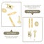 2 Sets Of Cabinet Locks Exquisite Decorative Lock Jewelry Box Diy Lock With Key Carousel 3