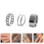 3pcs Trendy Simple Ring Opening Finger Rings Woman Finger Decoration silver Carousel 2