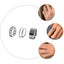 3pcs Trendy Simple Ring Opening Finger Rings Woman Finger Decoration silver Carousel 3