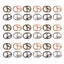 40 Pcs Handbag Accessories Slide Buckle Metal Roller Buckles Tiny Brass Roller Carousel 1