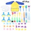 47pcs Brushes Painting Supply Sponge Brush Color Brushes Paiting Tools For Chil Carousel 3
