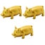 3pcs Golden Pig Vent Decompression Toy Screaming Pig Voice Doll Toys Tricky Toy Carousel 3