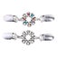1 Set 2 Pcs Practical Alloy Vintage Shawl Clips Beautiful Flower Sweater Clips Carousel 1