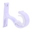 2pcs Curtain Rod Aluminium Alloy Thick Single Bracket Mounting Bracket white Carousel 1