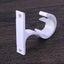 2pcs Curtain Rod Aluminium Alloy Thick Single Bracket Mounting Bracket white Carousel 2