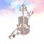1pc Violin Shape Brooch Rhinestone Corsage Attractive Breastpin Delicate Clothe Carousel 4