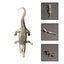 Vintage Ashtray Brass Crocodile Figurine Incense Stick Stand Animal Incense Bur Carousel 3