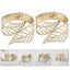 2pcs Curtain Buckles Punch Free Curtain Clamps Alloy Hollow Leaf Curtain Buckle Carousel 4