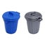 2pcs Miniature Trash Can Model Mini House Simulation Trash Can silver, Blue Carousel 1