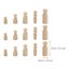40pcs Wooden Dolls Unfinished Family Figures Wood Peg Dolls Set Micro Scene Lay Carousel 4
