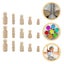40pcs Wooden Dolls Unfinished Family Figures Wood Peg Dolls Set Micro Scene Lay Carousel 5