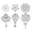 6pcs Rhinestone Pearl Brooches Lapel Pin Breastpin All match Brooch Corsage Carousel 1