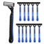 12pcs Long Handle Safety Razor Hair Shaving For Men Women Hair Remove Kit Carousel 1
