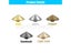 80-100sets 5-12mm Conical Rivet Spikes DIY Punk Rock For Clothes Shoes Bags Pet Carousel 5