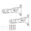 Vosarea 2pcs Curtain Rod Bracket Aluminum Alloy Curtain Rod Holder Double Curta Carousel 2