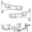 Vosarea 2pcs Curtain Rod Bracket Aluminum Alloy Curtain Rod Holder Double Curta Carousel 4