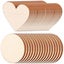 50 Pcs Diy Craft Wooden Slices Blank Wooden Slices For Crafts Engraving Carving Carousel 3
