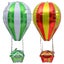 2 Pcs Hot Air Balloon Shape Aluminum Foil Balloons Party Balloons Photo Props Carousel 2