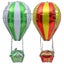 2 Pcs Hot Air Balloon Shape Aluminum Foil Balloons Party Balloons Photo Props Carousel 4