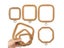 Wood Grain Embroidered Stretch Tool Plastic Octagon Square Embroidery Hoop DIY Carousel 2