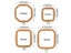 Wood Grain Embroidered Stretch Tool Plastic Octagon Square Embroidery Hoop DIY Carousel 7