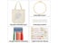 1Set DIY Canvas Tote Bag Embroidery Kit With Flower Pattern Instructions DIY Carousel 5