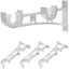 4pcs Double Curtain Rod Brackets Heavy Duty Curtain Rod Holders Metal Curtain R Carousel 1
