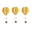 4 Pcs Mini Wreath Air Balloons Hot Air Balloon Centerpieces Hot Air Balloon Dec Carousel 3