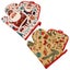 2 Sets Kitchen Baking Mitts Heat Resistant Mats Home Anti scalding Gloves Carousel 3